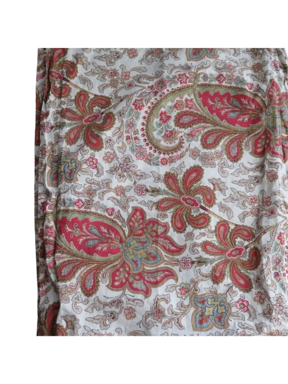 Pottery Barn Charlie Paisley Organic Percale King Duvet Cover 2 Pillow Shams